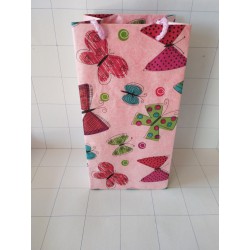 Bolsa forrada con papel de china impreso