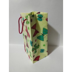 Bolsa forrada con papel de china impreso
