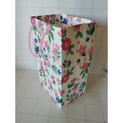 Bolsa forrada con papel de china impreso