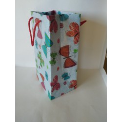 Bolsa forrada con papel de china impreso