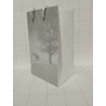 Bolsa forrada con papel de china blanco, fondo con impresión