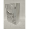 Bolsa forrada con papel de china blanco, fondo con impresión