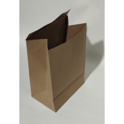 Bolsa en papel kraft sin cordón.